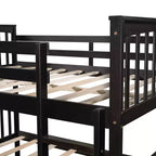 Letto a castello matrimoniale per bambini, struttura a castello matrimoniale con ringhiera per camera da letto o dormitorio