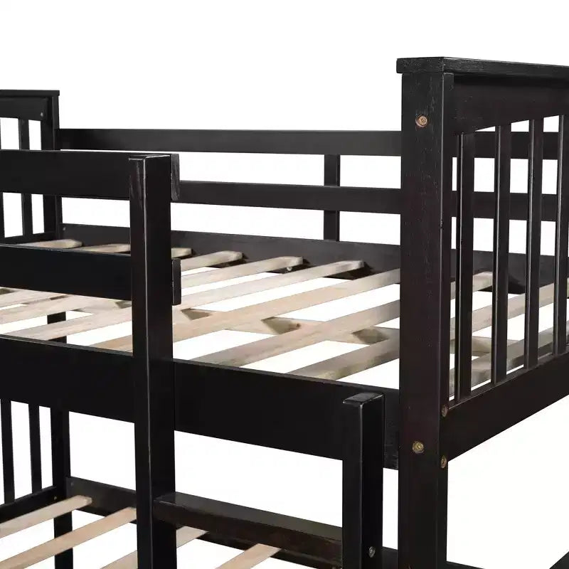 Letto a castello matrimoniale per bambini, struttura a castello matrimoniale con ringhiera per camera da letto o dormitorio