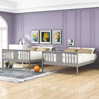Letto a castello matrimoniale per bambini, struttura a castello matrimoniale con ringhiera per camera da letto o dormitorio
