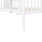 Letto a castello matrimoniale per bambini, struttura a castello matrimoniale con ringhiera per camera da letto o dormitorio