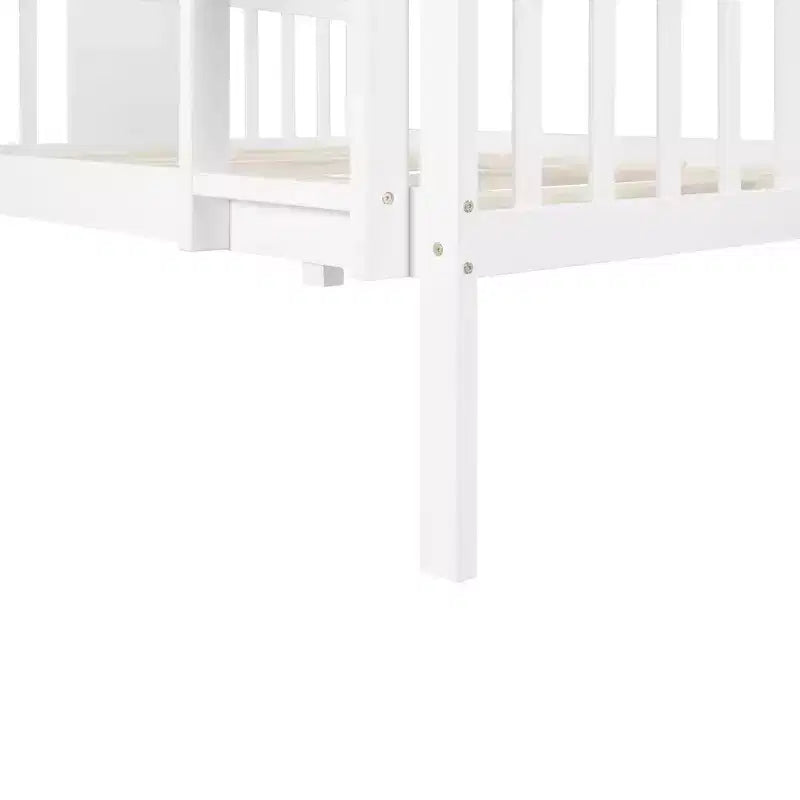 Letto a castello matrimoniale per bambini, struttura a castello matrimoniale con ringhiera per camera da letto o dormitorio