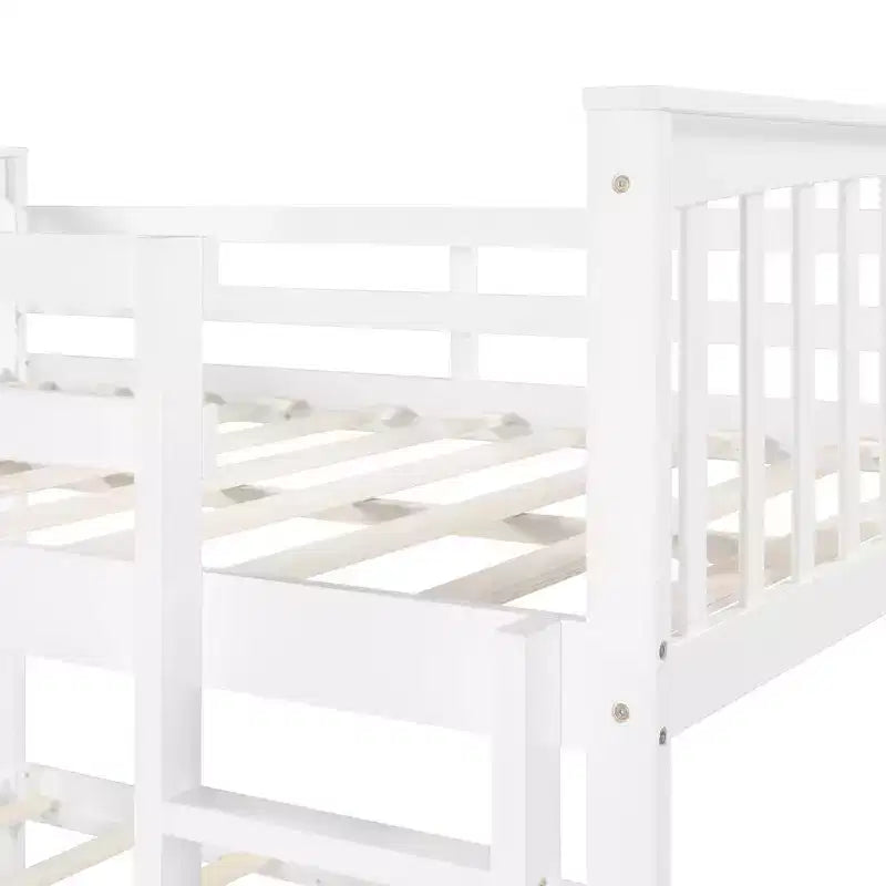 Letto a castello matrimoniale per bambini, struttura a castello matrimoniale con ringhiera per camera da letto o dormitorio