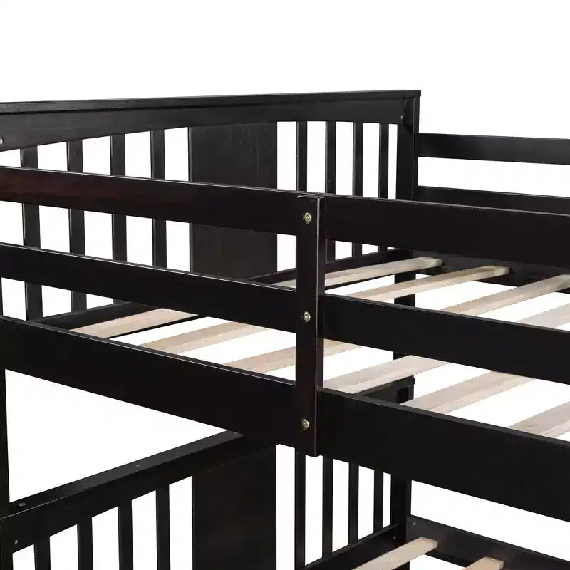 Letto a castello matrimoniale per bambini, struttura a castello matrimoniale con ringhiera per camera da letto o dormitorio