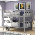 Letto a castello matrimoniale per bambini, struttura a castello matrimoniale con ringhiera per camera da letto o dormitorio