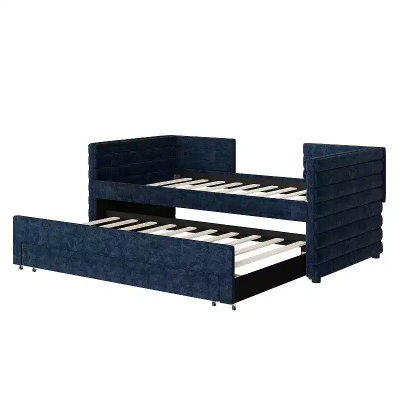 Divano Letto Singolo Moderno Divano Letto Imbottito con Letto Estraibile e Cassetti Portaoggetti Sotto il Letto per la Camera degli Ospiti - per Soggiorno, Camera da Letto