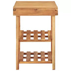 vidaXL Scarpiera 90x32x46 cm in Legno Massello di Acacia