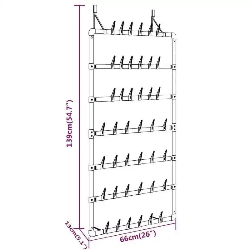 vidaXL Scarpiera Sospesa Argento 26x5,1x54,7