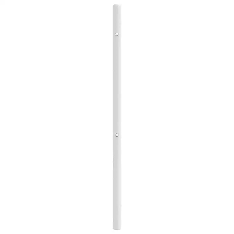 vidaXL Testiera in Metallo da 90 cm per Letti Singoli/Singoli XL, Testiera Durevole in Acciaio per Camera da Letto Moderna Minimalista, Montaggio Semplice, Bianca
