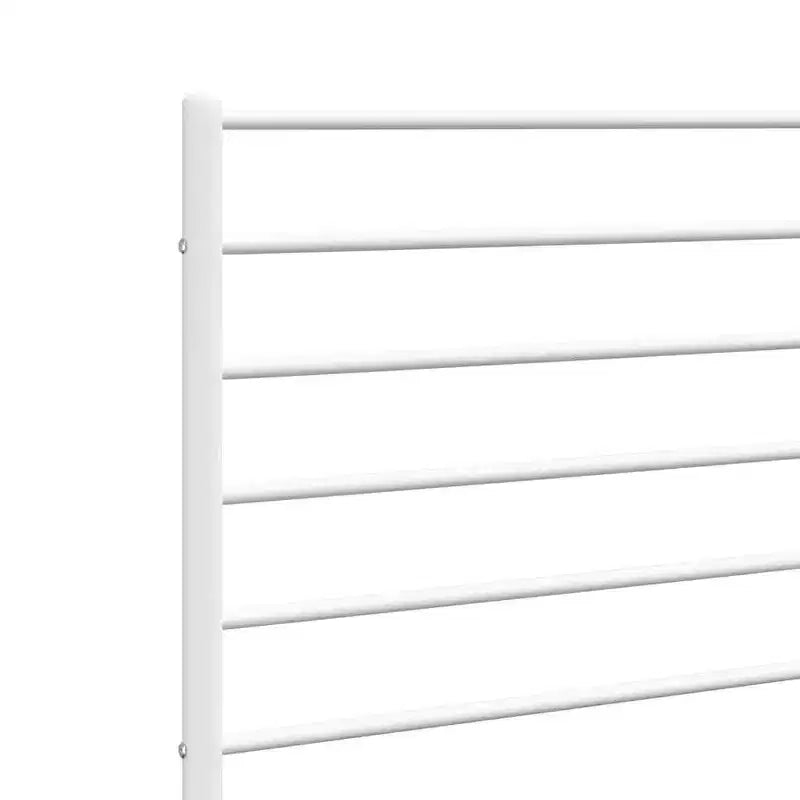 vidaXL Testiera in Metallo da 90 cm per Letti Singoli/Singoli XL, Testiera Durevole in Acciaio per Camera da Letto Moderna Minimalista, Montaggio Semplice, Bianca