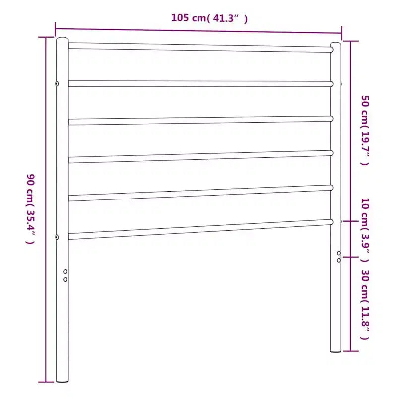 vidaXL Testiera in Metallo da 90 cm per Letti Singoli/Singoli XL, Testiera Durevole in Acciaio per Camera da Letto Moderna Minimalista, Montaggio Semplice, Bianca