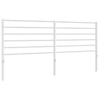 vidaXL Durable Metal Headboard for California King Size Beds, Easy Assembly, Modern Style White