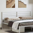 vidaXL Testiera resistente in metallo per letti California King Size, facile da montare, stile moderno bianca
