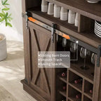 Mobile bar con spazio contenitore, credenza alta da caffè, dispensa grande da cucina con ante scorrevoli