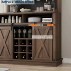 Mobile bar con spazio contenitore, credenza alta da caffè, dispensa grande da cucina con ante scorrevoli