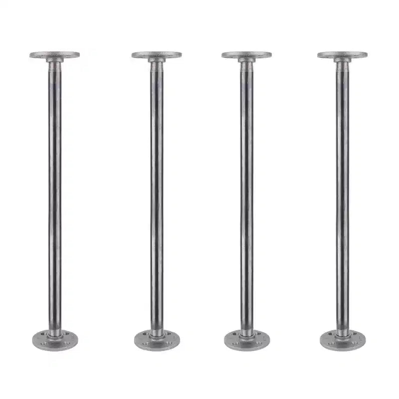 Pipe Decor 1/2 in. x 18 in. Round Flange Pipe Table Legs - 4 Pack