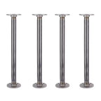 Pipe Decor 1 in. x 24 in. Round Flange Pipe Table Legs - 4 Pack