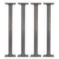 Pipe Decor 1 in. x 18 in. Square Flange Pipe Table Legs - 4 Pack