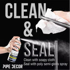 Pipe Decor 1 poll. x 18 poll. Gambe del tavolo a tubo con flangia quadrata - Confezione da 4