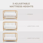 Culla per neonati Comfy Cubs da 0 a 3 anni - Altezza del materasso regolabile - Portata 36 kg per cameretta