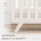 Culla per neonati Comfy Cubs da 0 a 3 anni - Altezza del materasso regolabile - Portata 36 kg per cameretta