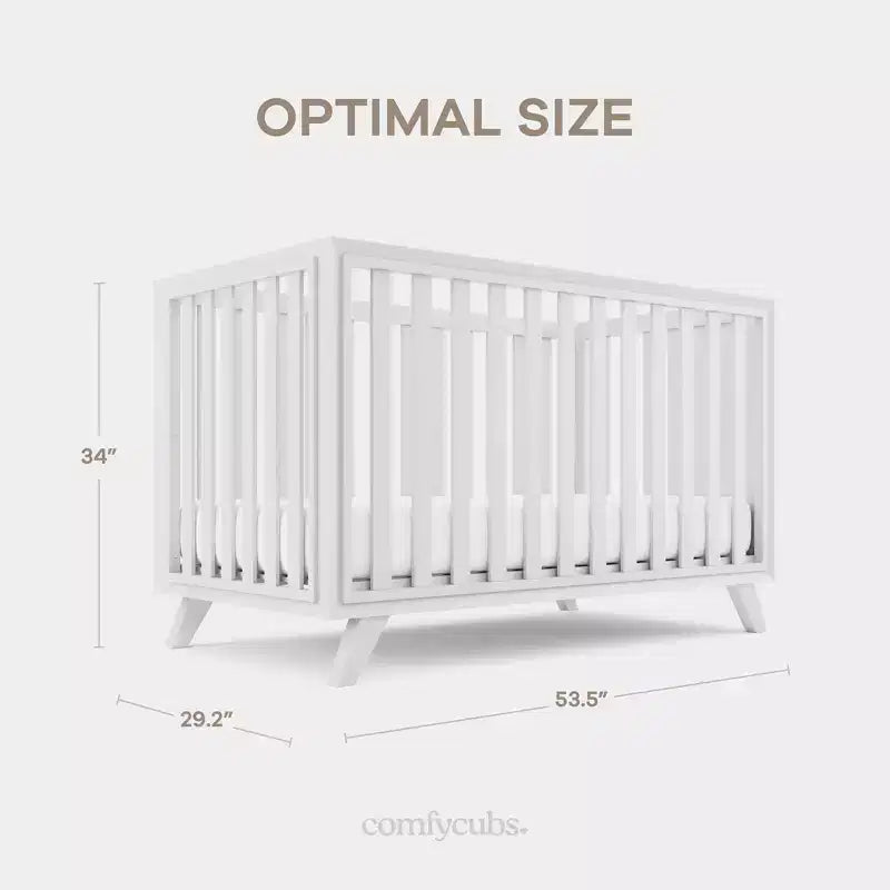 Culla per neonati Comfy Cubs da 0 a 3 anni - Altezza del materasso regolabile - Portata 36 kg per cameretta
