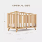 Culla per neonati Comfy Cubs da 0 a 3 anni - Altezza del materasso regolabile - Portata 36 kg per cameretta