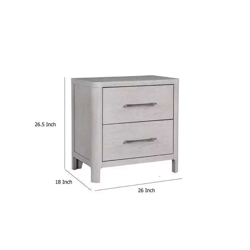 Comodino Royal Hampton, 2 cassetti, USB A-C, 68 cm