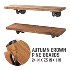 RESTORE Mensole Autumn Brown da 24 pollici con staffe a L di Pipe Decor