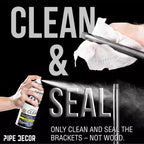 RESTORE Mensole Autumn Brown da 24 pollici con staffe a L di Pipe Decor