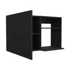 HomeRoots 39 Mobiletto pensile nero in legno con anta singola