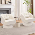 Poltrona a botte girevole, poltrona imbottita in velluto a 360 gradi con schienale a righe, design ergonomico, adatta per soggiorno, camera da letto, giardino, ecc.