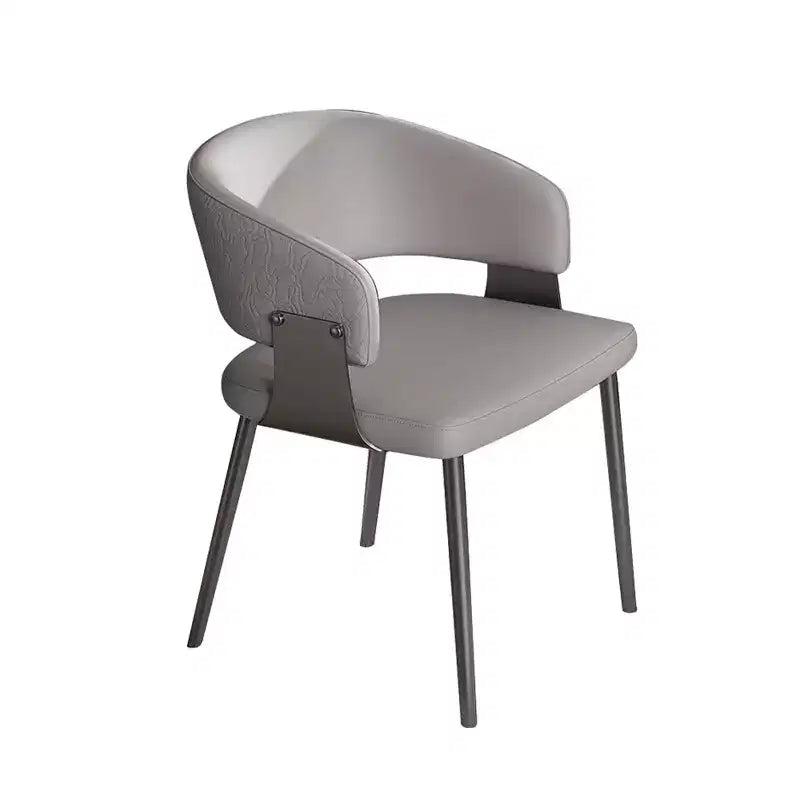 GDFStudio Sedie da pranzo imbottite in similpelle Modem Haversham con schienale curvo (set di 2)