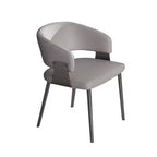 GDFStudio Sedie da pranzo imbottite in similpelle Modem Haversham con schienale curvo (set di 2)