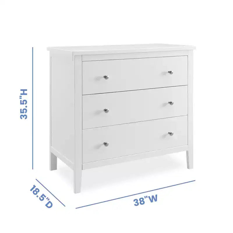 Cassettiera a 3 cassetti Delta Children Campbell, Bianca White