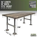 Tavolino RESTORE Boulder nero in legno massello di Pipe Decor