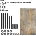 RESTORE Tavolo da pranzo in legno massello Riverstone Grey di Pipe Decor