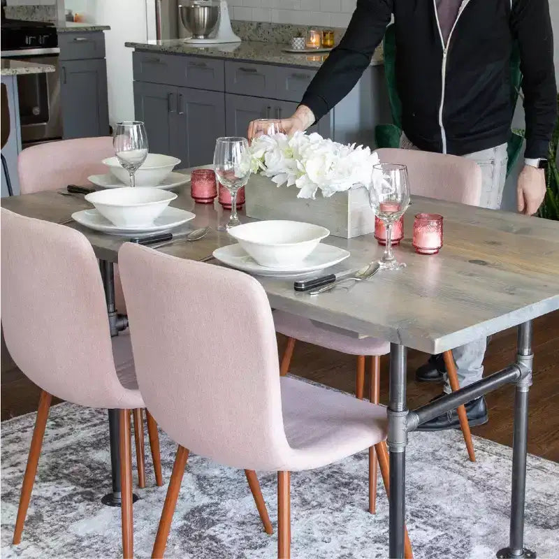 RESTORE Tavolo da pranzo in legno massello Riverstone Grey di Pipe Decor