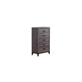 HomeStock 19 in.H Wood Veneer Vertical Dressers with 5 - Drawers in Gray Finish