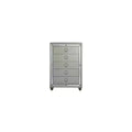 HomeStock 19 in.H Metal Vertical Dressers with 5 - Drawers in Silver Finish