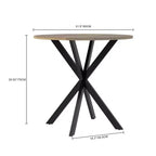 CuisinSmart Tavolo da pranzo moderno da 31,5 pollici, tavolo da cucina rotondo in stile minimalista con gambe incrociate in metallo per soggiorno, cucina, sala da pranzo di casa