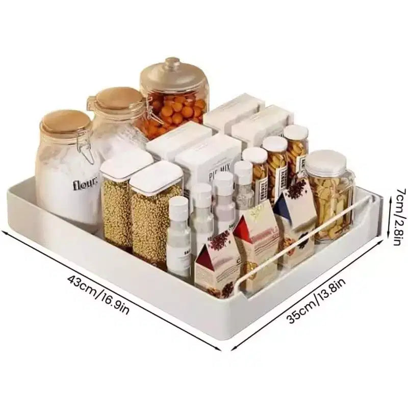 COZONY Organizer Estraibile per Armadio con Pellicola Adesiva, Ripiani Contenitori Estraibili Resistenti per Dispensa Cucina, Nessuna Perforazione Richiesta