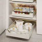 COZONY Organizer Estraibile per Armadio con Pellicola Adesiva, Ripiani Contenitori Estraibili Resistenti per Dispensa Cucina, Nessuna Perforazione Richiesta