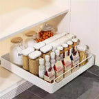 COZONY Organizer Estraibile per Armadio con Pellicola Adesiva, Ripiani Contenitori Estraibili Resistenti per Dispensa Cucina, Nessuna Perforazione Richiesta