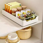 COZONY Organizer Estraibile per Armadio con Pellicola Adesiva, Ripiani Contenitori Estraibili Resistenti per Dispensa Cucina, Nessuna Perforazione Richiesta