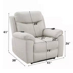 Poltrona reclinabile Royal Hampton Power Motion con sollevamento, riscaldamento e massaggio, color avorio