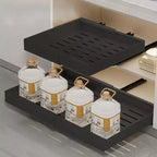 COZONY Ripiano Estraibile Regolabile, Organizer Cucina Senza Foratura, Ripiano Estraibile per Mobile