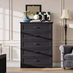6 Drawers Dresser for Bedroom,Chest of Drawers with Wide Metal Handle,Farmhouse Modern Wooden Dresser,Natural Texture,Storage Organizer for Bedroom