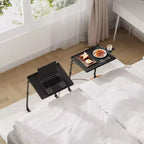 Tavolino da letto per TV regolabile, tavolino da letto per cena sul divano, comodo tavolo pieghevole con 6 altezze e 3 angoli di inclinazione regolabili, tavolino laterale