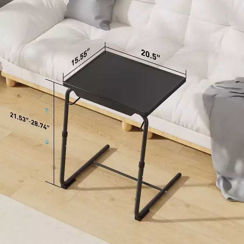 Tavolino da letto per TV regolabile, tavolino da letto per cena sul divano, comodo tavolo pieghevole con 6 altezze e 3 angoli di inclinazione regolabili, tavolino laterale