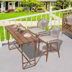 GustoWave Sgabelli da Bar Altezza Bancone Set da 2, Sgabelli da Bar Altezza Bancone in Corda Boho, Sgabelli da Bar Moderni in Alluminio Intrecciato in Rattan con Schienale e Braccioli